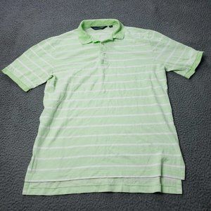 Polo Ralph Lauren Vintage Striped Golf Shirt Green Mens Size M Medium